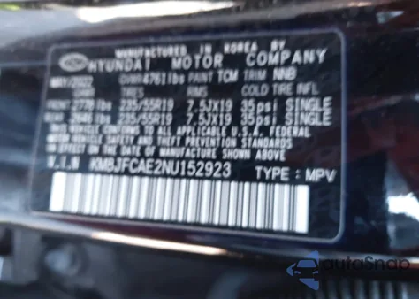 2022 Hyundai Tucson N Line from USA, damaged, VIN KM8JFCAE2NU152923